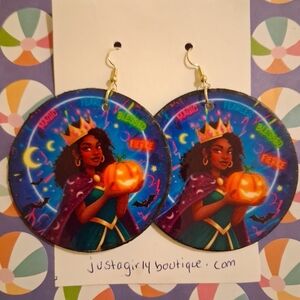 Colorful Halloween Queen Earrings